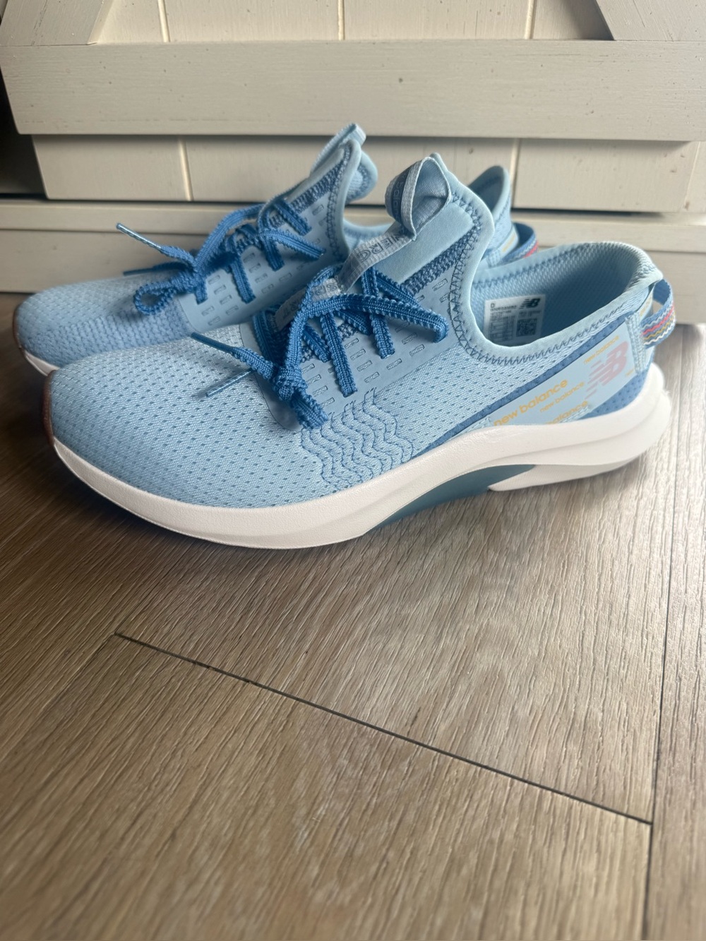 New Balance Sky Blue Knit Running Sneakers